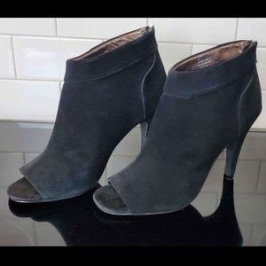 Steve Madden Peep Toe Black Suede Bootie